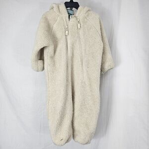 L.l. Bean Ivory Pram Snow Suit Baby Infant Size 6-12M